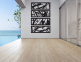 TSUNAMI: Quartet AMC Decorative Wall Modern Art ABSTRACT - 021 - 63"w X 40"h Minimalist Constructivist
